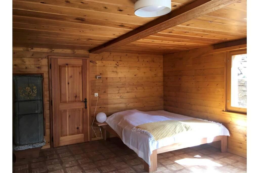 Alpia 26 - Zwei Zimmerwohnung In Traditionellem Walliser Haus Gasenried Exteriör bild